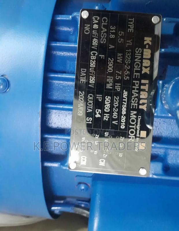 Single Phase High/ Low Speed 7.5hp Electric Motor - thumbnail 2