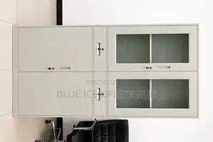 4 Door Steel Office Cabinet With Glass Doors