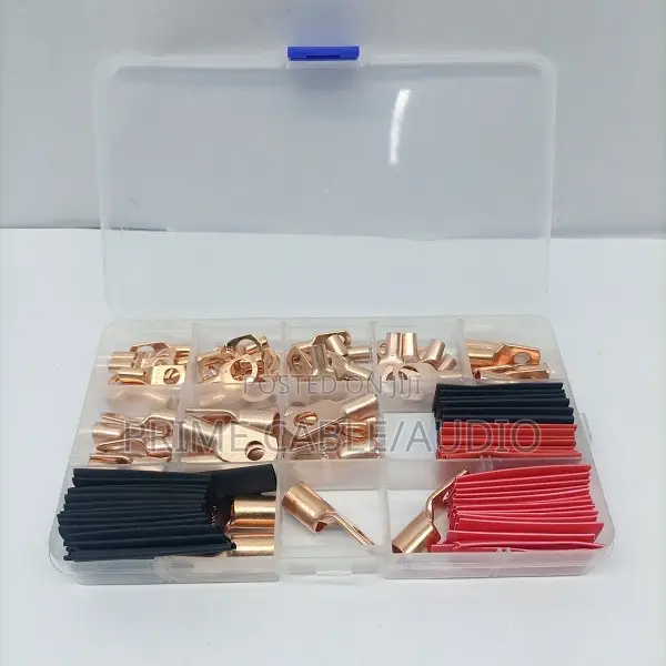 120PCS SC Copper Cable Lugs + Heat Shrink Tubes