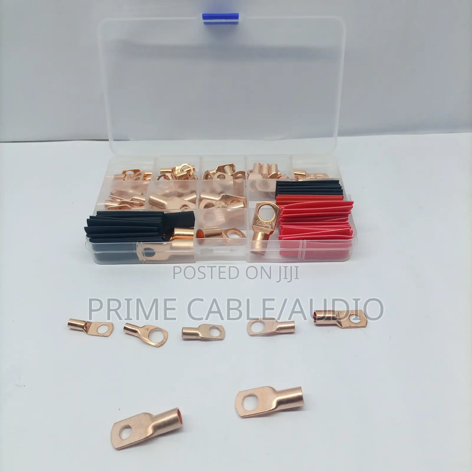 120PCS SC Copper Cable Lugs + Heat Shrink Tubes
