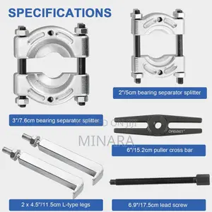 14Pcs, Bearing Separator Puller Set, 2" 3" Heavy Duty 5 Ton