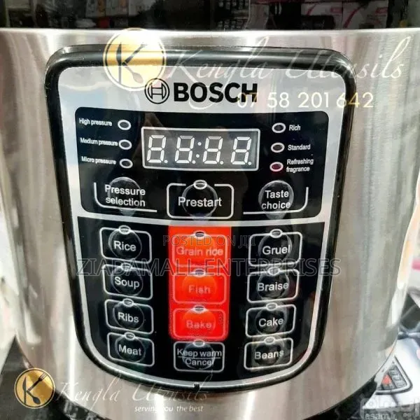 Digital-Affordable Bosch Pressure Cooker 6Litres. Pay on Delivery