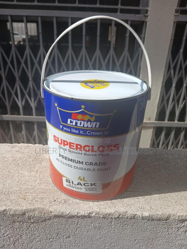 Crown Black Paint 4litre - thumbnail 2