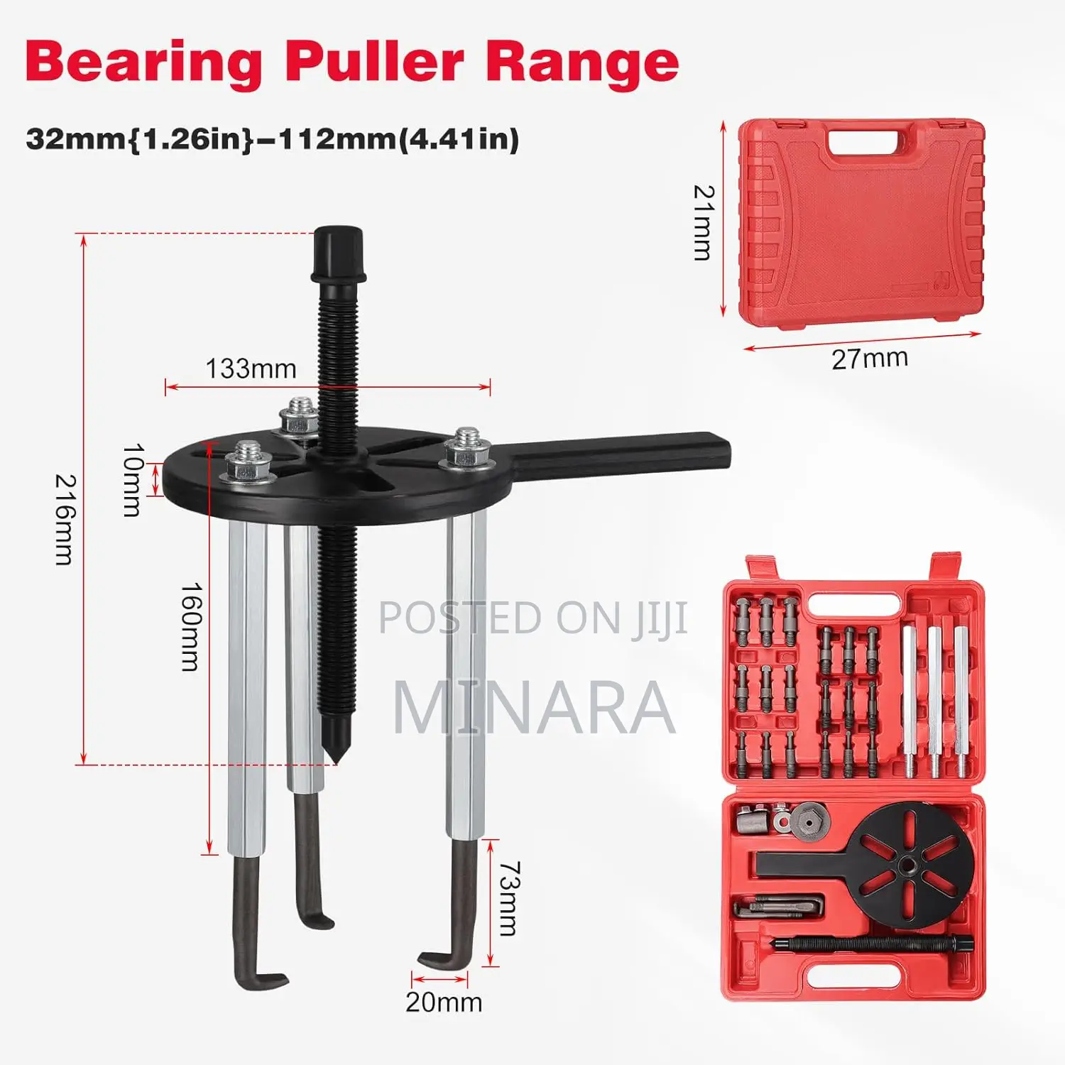 Bearing Removal Tool, Curved Jaw Inner Hole Extractor, Gear Puller Set
