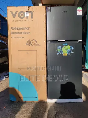 VON VRT-197NRAK Double Door Fridge – Top Freezer | Tropicalized