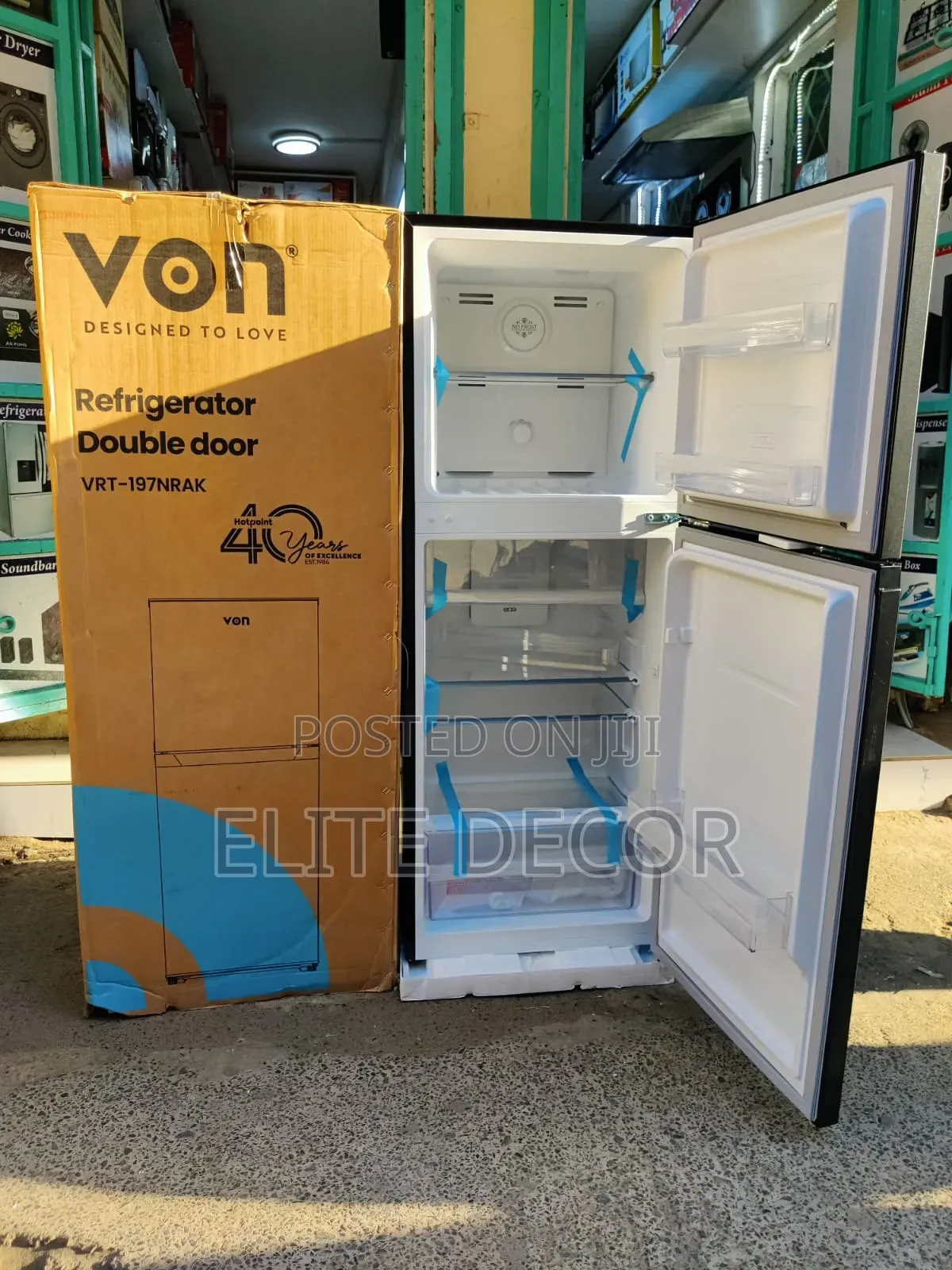 VON VRT-197NRAK Double Door Fridge – Top Freezer | Tropicalized