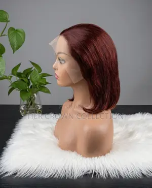  Burgundy Straight Bob Wig