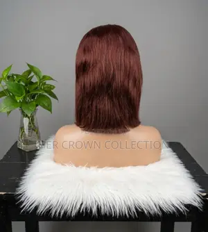  Burgundy Straight Bob Wig