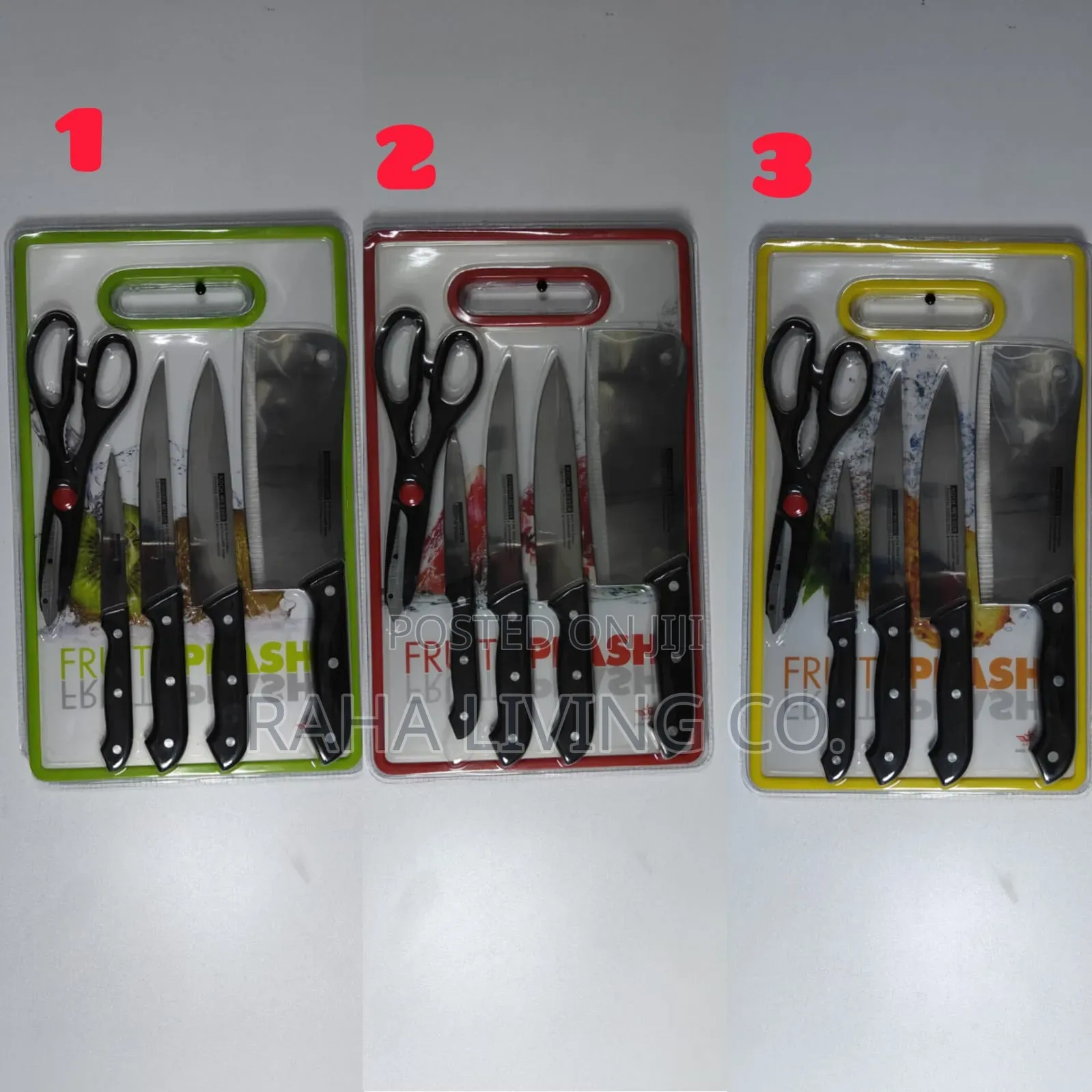 6-in-1 Marble Chopping Board Kitchen Knife Set
