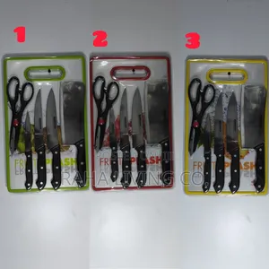 6-in-1 Marble Chopping Board Kitchen Knife Set