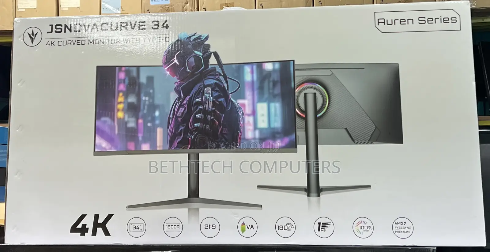 JSNOVA 34 Inch Curved Monitor
