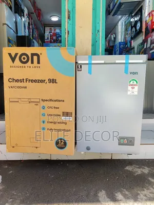 VON 98L Chest Freezer VAFC10DHW – Energy Saving | Tropicalized