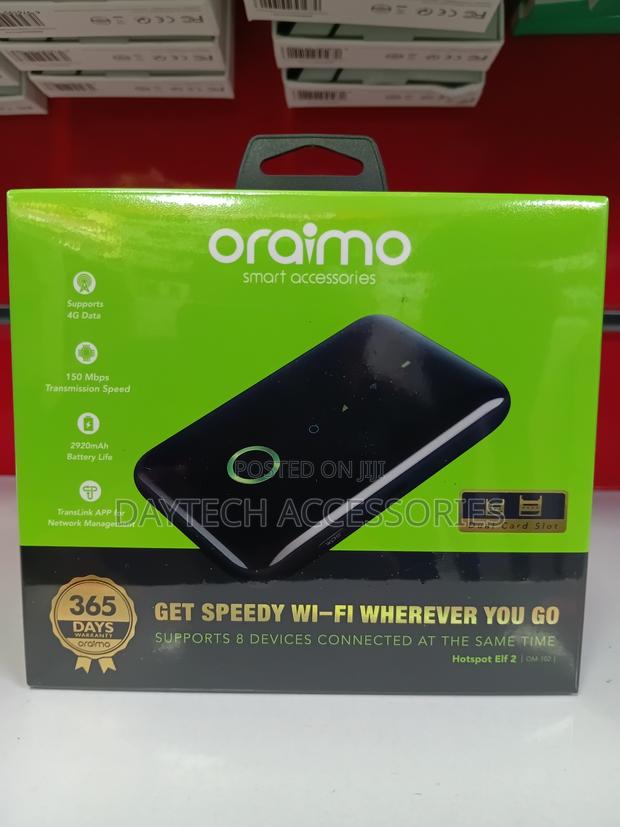 Oraimo Hotspot Elf 2 MiFi OM-102 4G Dual Sim Card Slots - thumbnail 3