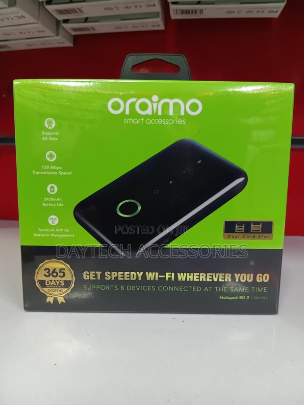 Oraimo Hotspot Elf 2 MiFi OM-102 4G Dual Sim Card Slots - thumbnail 4