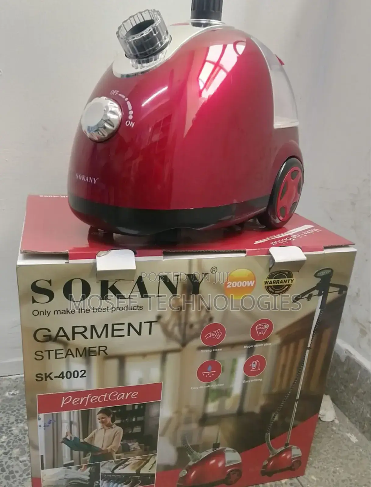 KANY 2000W Standing Clothes Steamer With Wheels