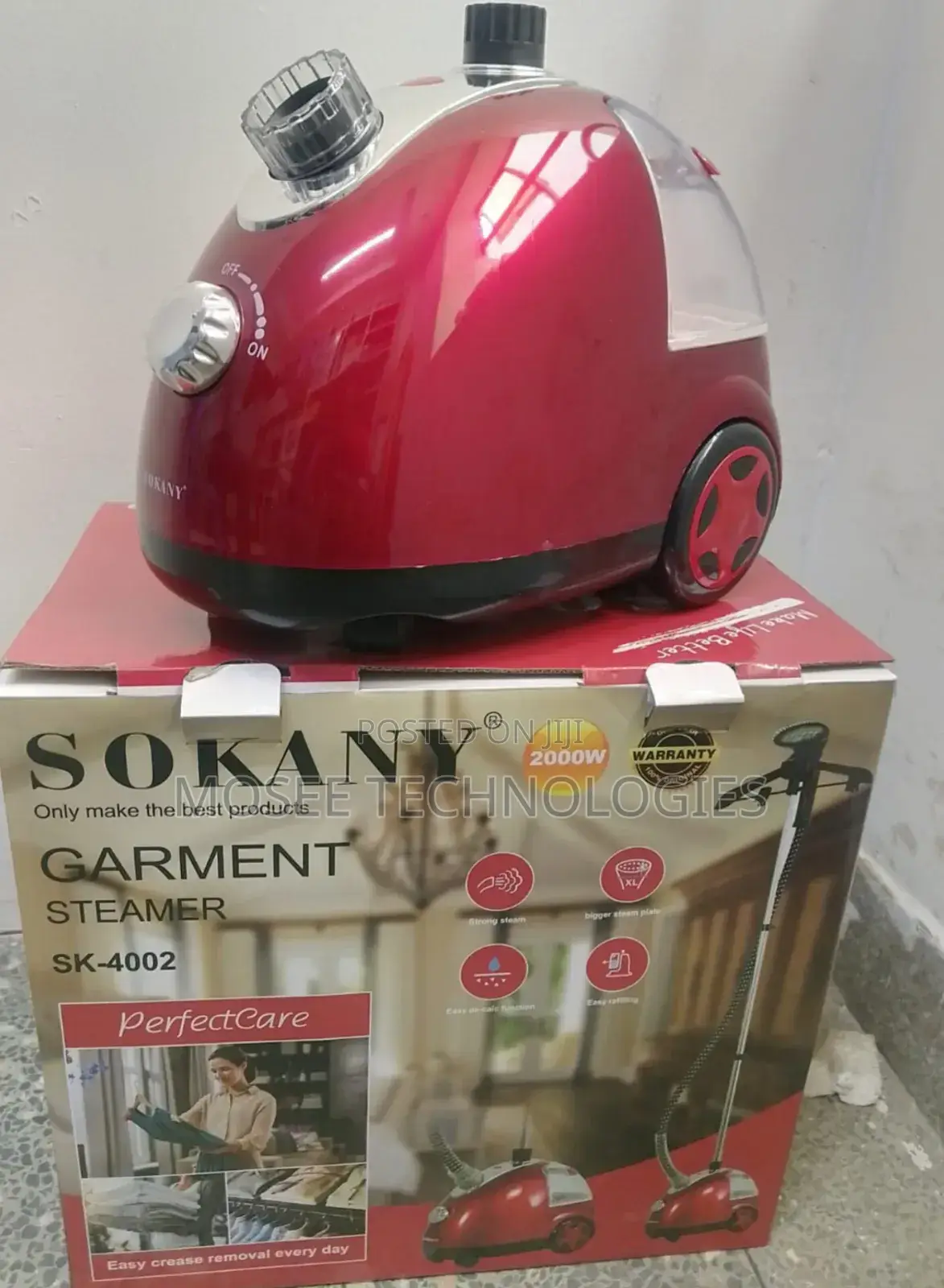 KANY 2000W Standing Clothes Steamer With Wheels