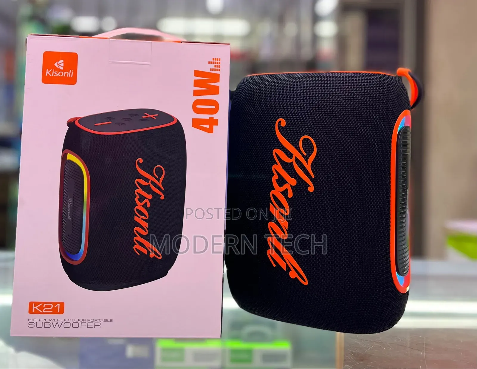 Kisonli 40W Powerful Bluetooth Speaker – Portable Wireless Speaker