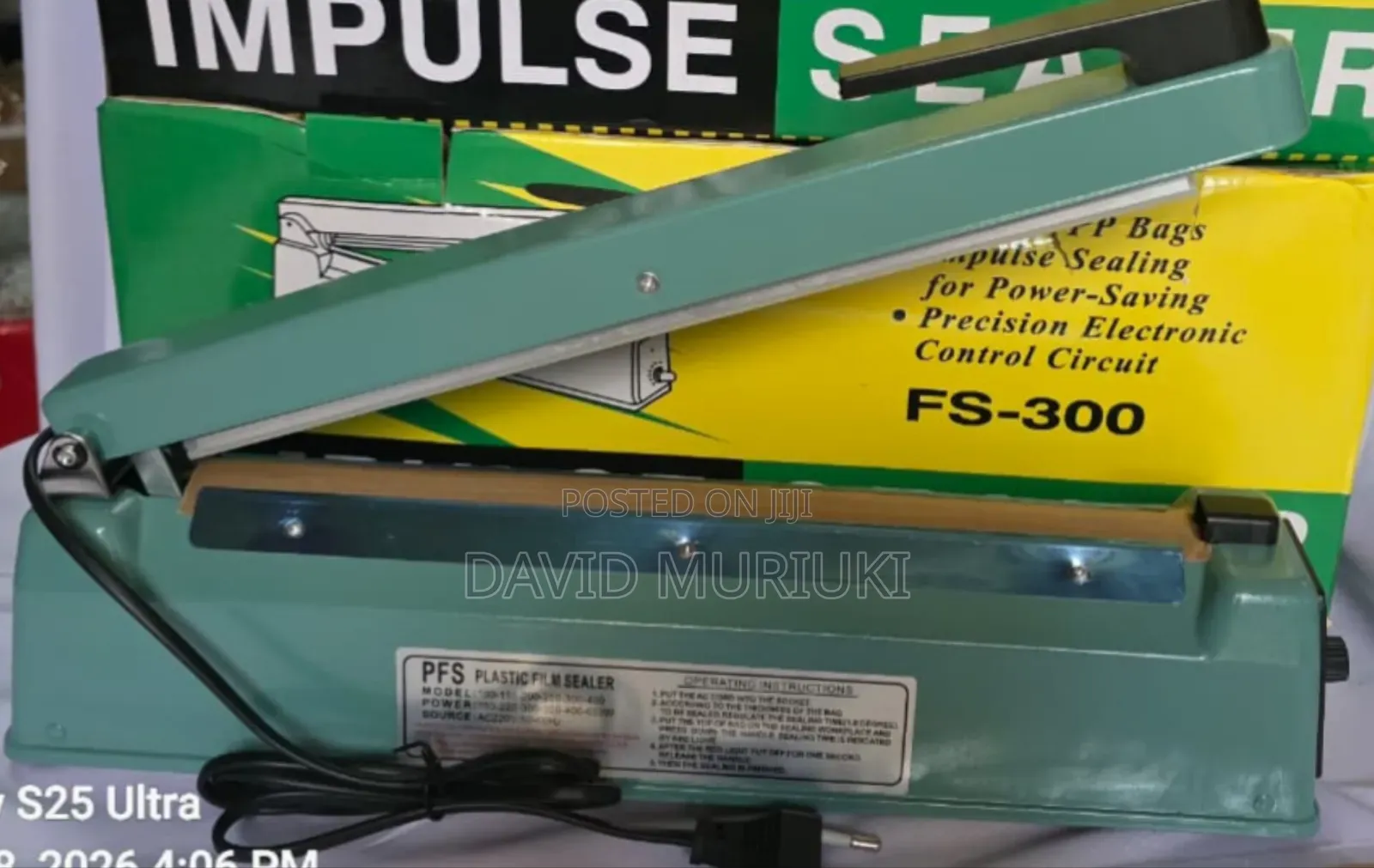Impulse Sealer Metallic 
200mm