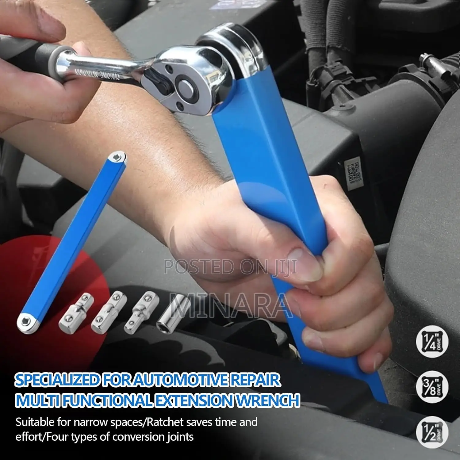 Offset Extension Wrench, Multifunctional Tight Reach Wrench Set