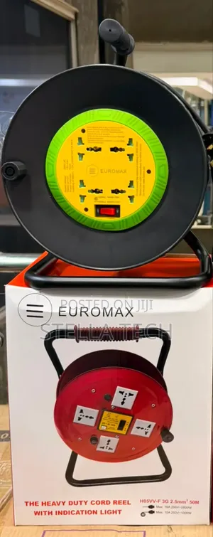 Euromax Extension Reel Cable 
 50 Meter 3core