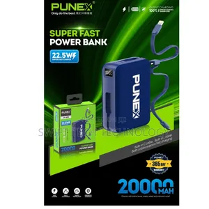 Power Bank Punex 20,000amh Super Fast Power Bank