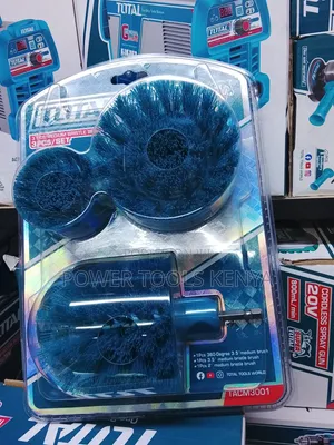 TOTAL 3-Piece Premium Bristle Brush Set. .