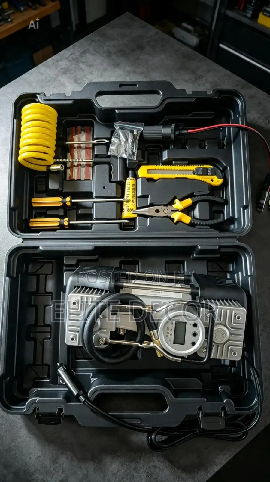 Portable Digital 2-Cylinder Air Compressor – 150PSI Heavy Duty Tire