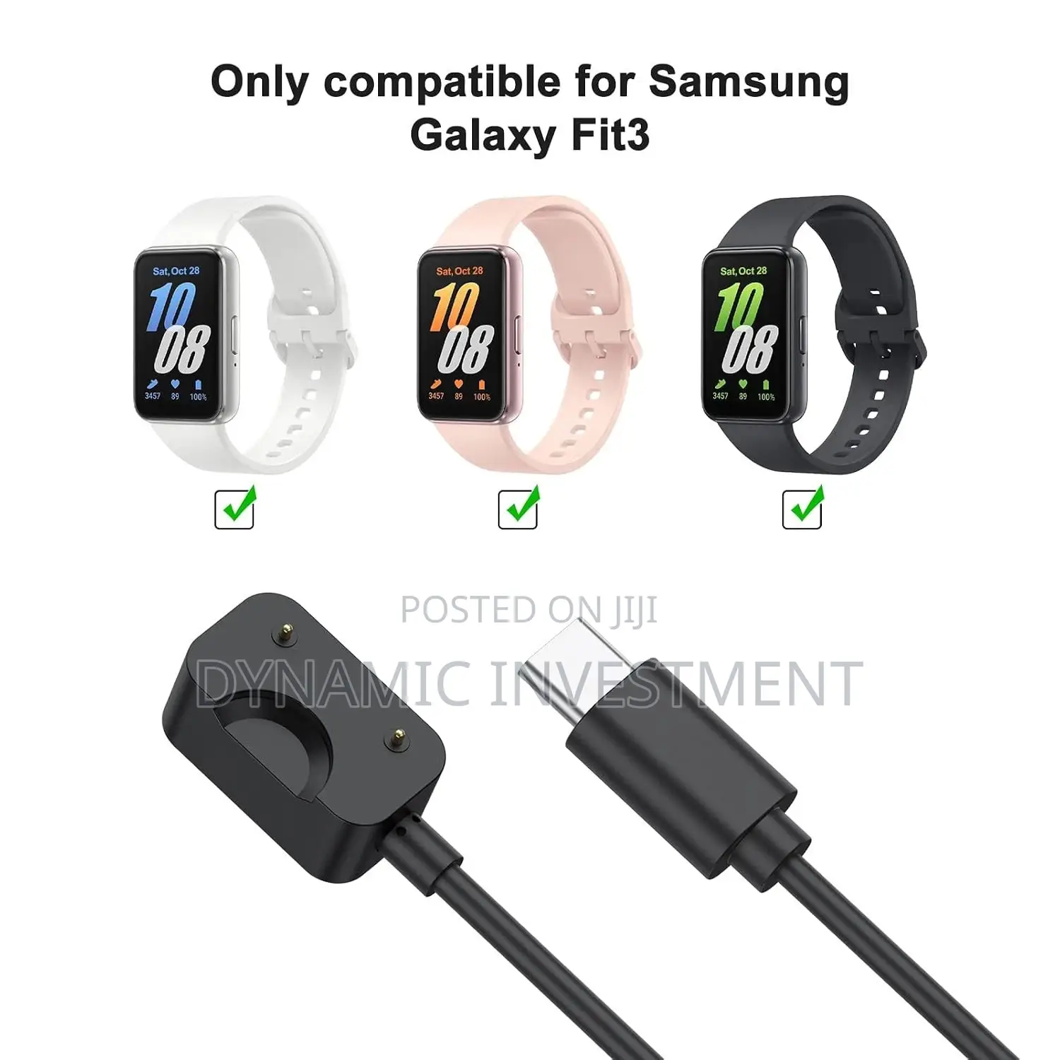 Samsung Galaxy Fit 3 R390 Dock USB-C Charger Adapter Cable