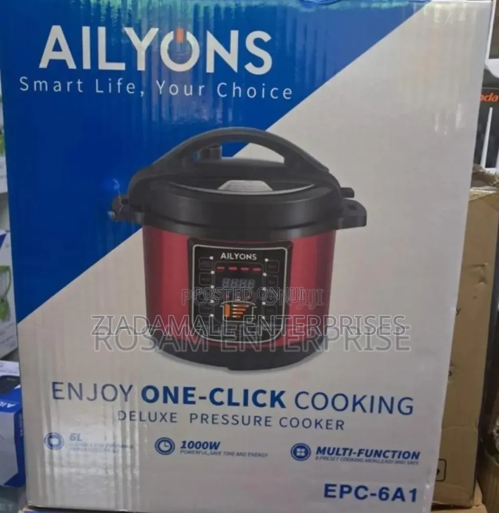 Colour Maroon Ailyons 6L Pressure Cooker. Original