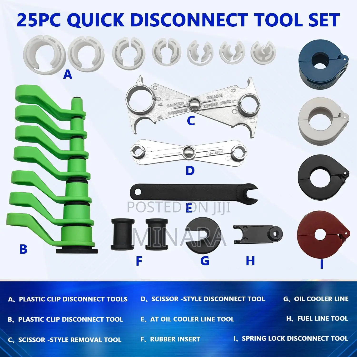 25Pcs, Quick Line Disconnect Tool Set for a/C Fuel Transmission