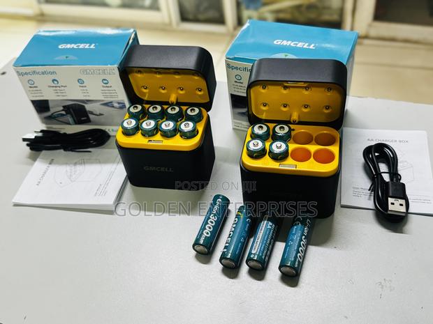 GMCELL AA Rechargeable Battery Kit – 8 Batteries Charging Case - thumbnail 2