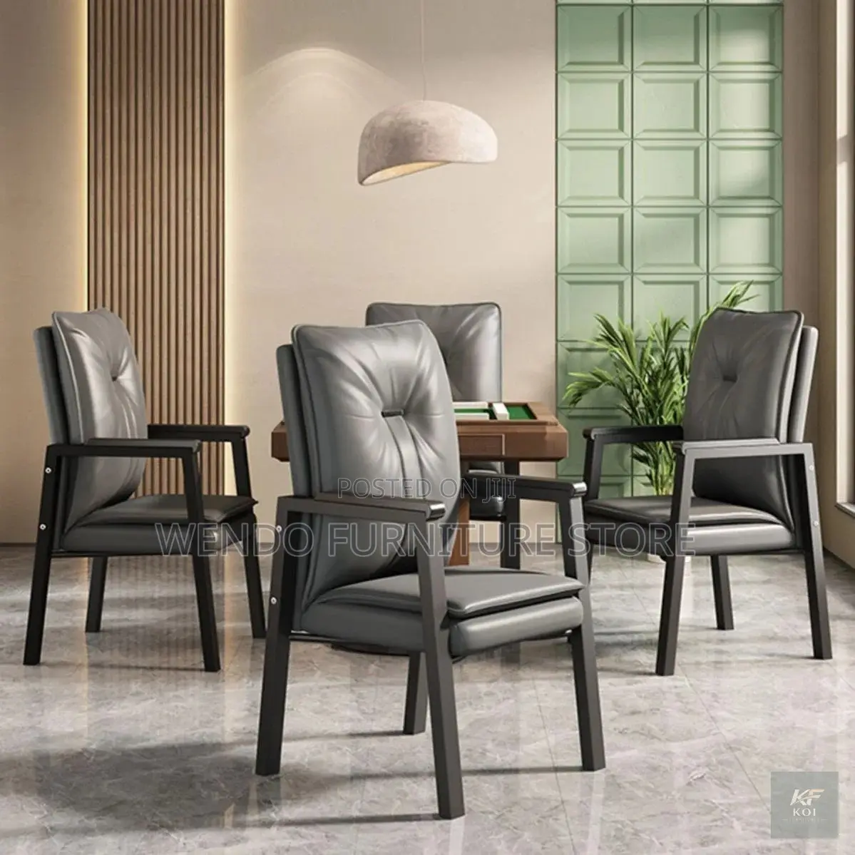 Office Chairs; Black Leather Reception Chair