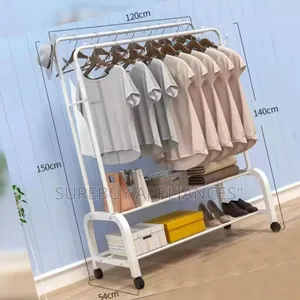 Sturdy Double Pole Clothes Rack – Multipurpose Organizer