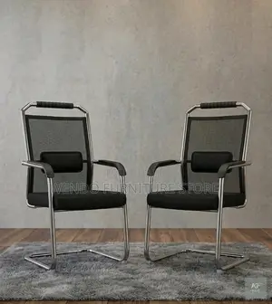 Office Chairs; Black Mesh Guest Chair