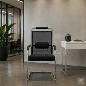 Office Chairs; Black Mesh Guest Chair