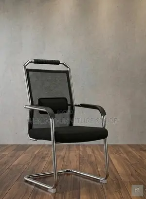 Office Chairs; Black Mesh Guest Chair