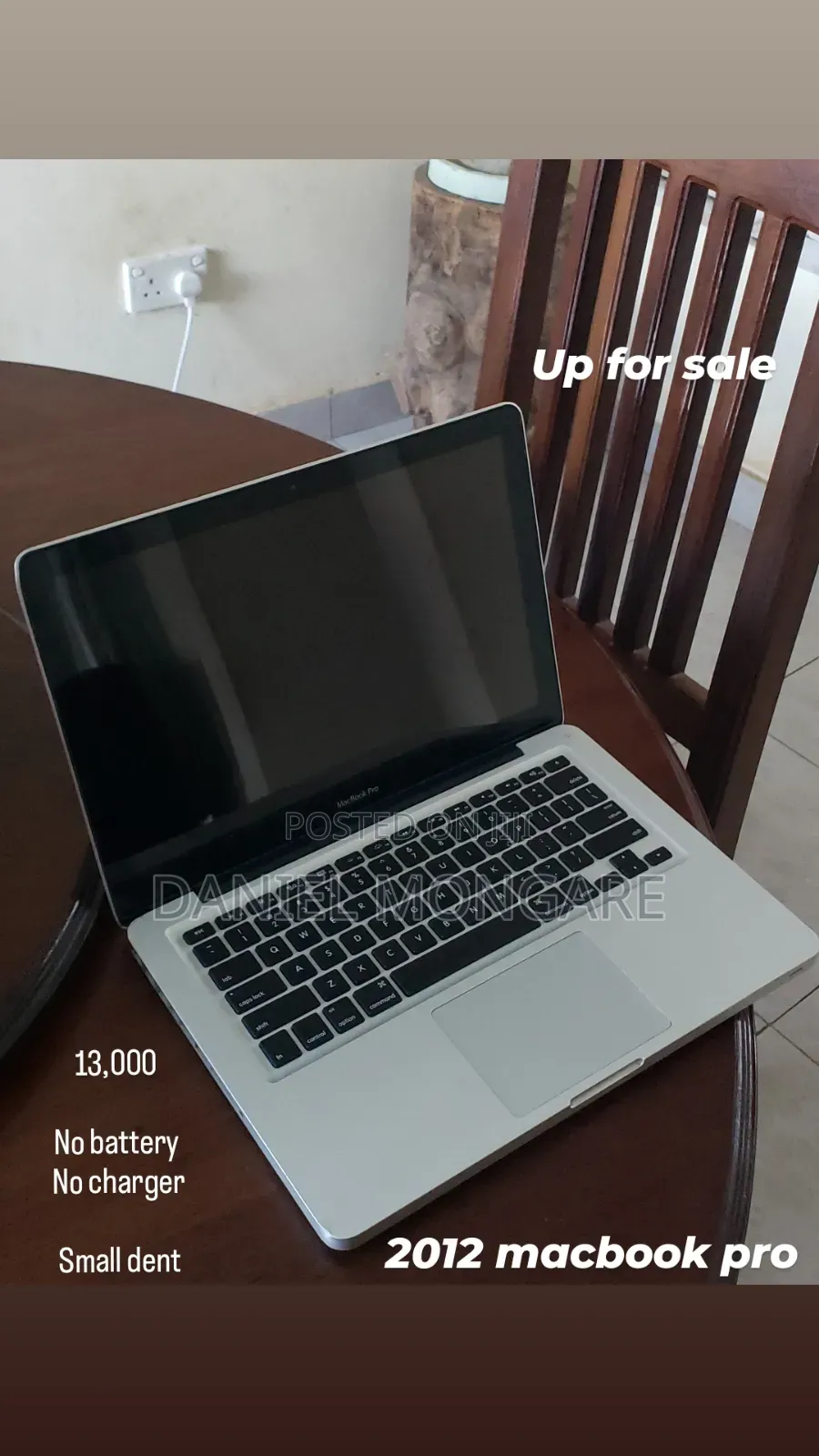 Laptop Apple MacBook 2012 8GB Intel Core i5 HDD 256GB