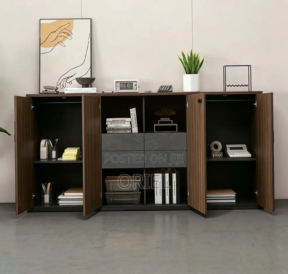 Office Credenza : 6-Door Credenza for Office Documents Files