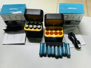 8-Port AA Battery Charger and 3000mWh Rechargeable Batteries