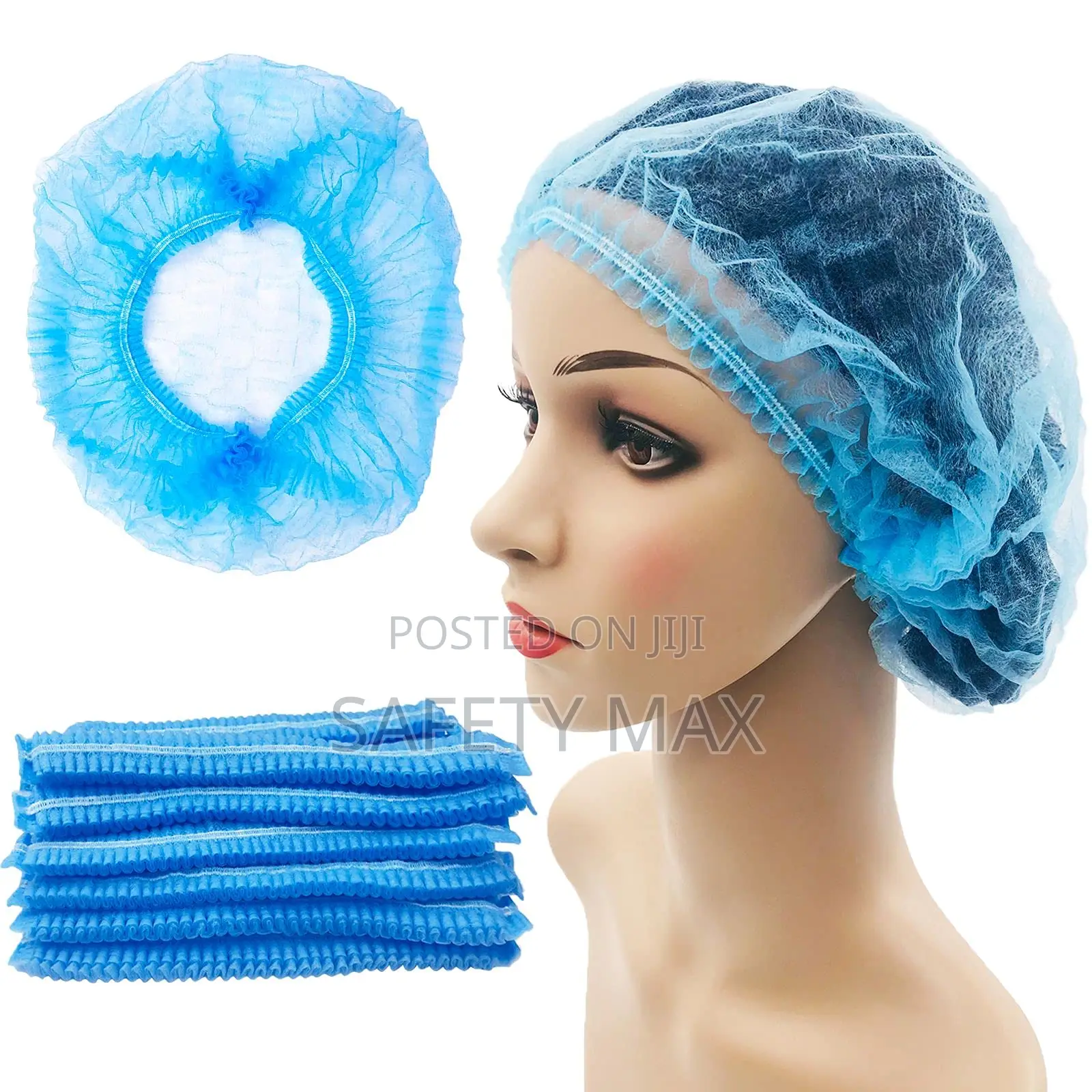Disposable Hair Net White/Blue