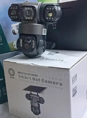 WIFI Triple Lens Solar CCTV Cam360° Full-Color Night