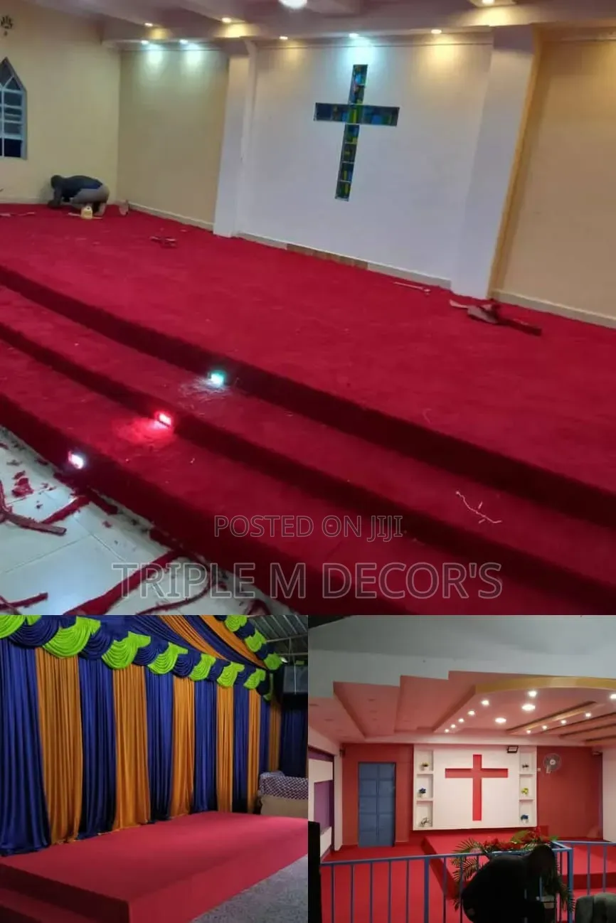 Neat Finish Delta 4mm Wall to Wall Carpet for Modern Church Altars