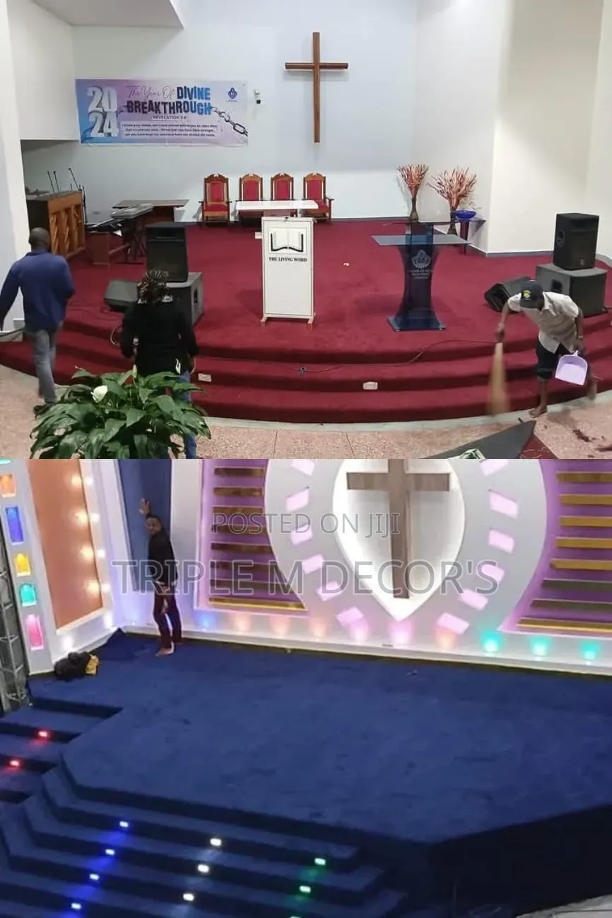 Authentic Delta 4mm Thickness Wall to Wall Church Stage Carpet