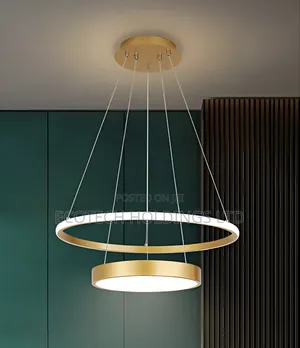 Modern Double Ring Led Pendant Chandelier.