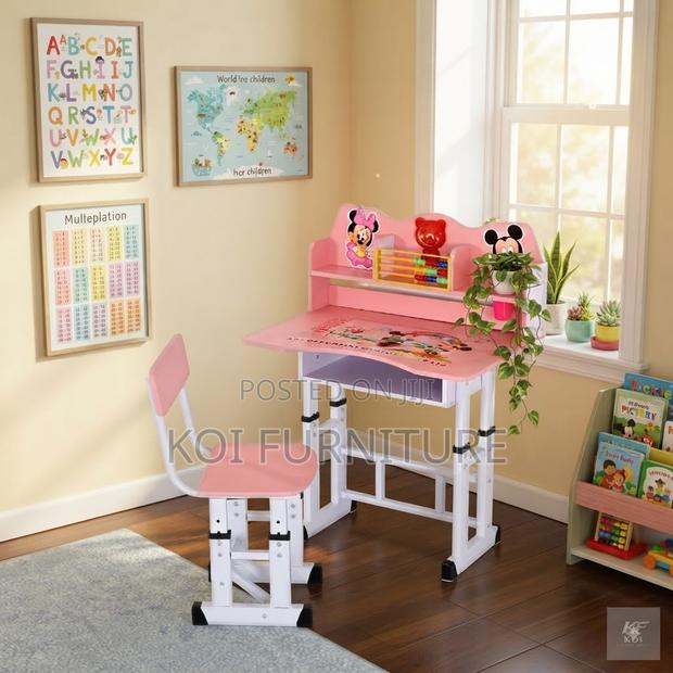 Pink Adjustable Kids Study Table Chair - thumbnail 5