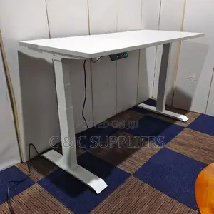 White Electric Sit Stand Study Desk-1200mm