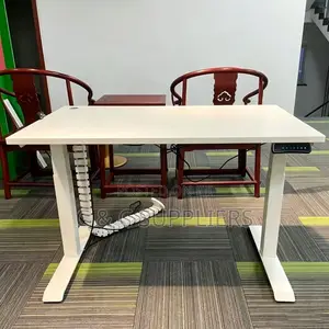 White Electric Sit Stand Study Desk-1200mm