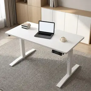 White Electric Sit Stand Study Desk-1200mm