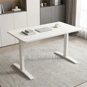 White Electric Sit Stand Study Desk-1200mm
