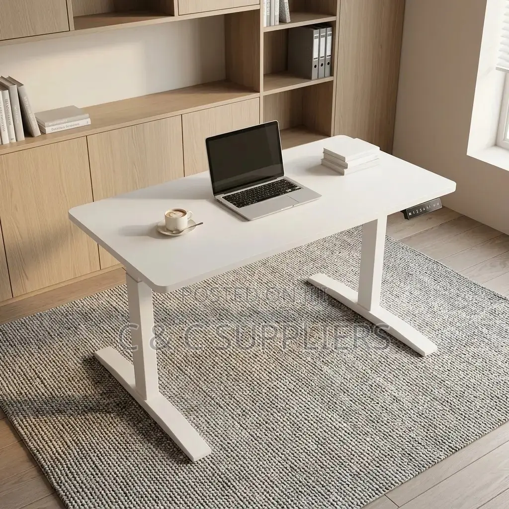 White Electric Sit Stand Study Desk-1200mm